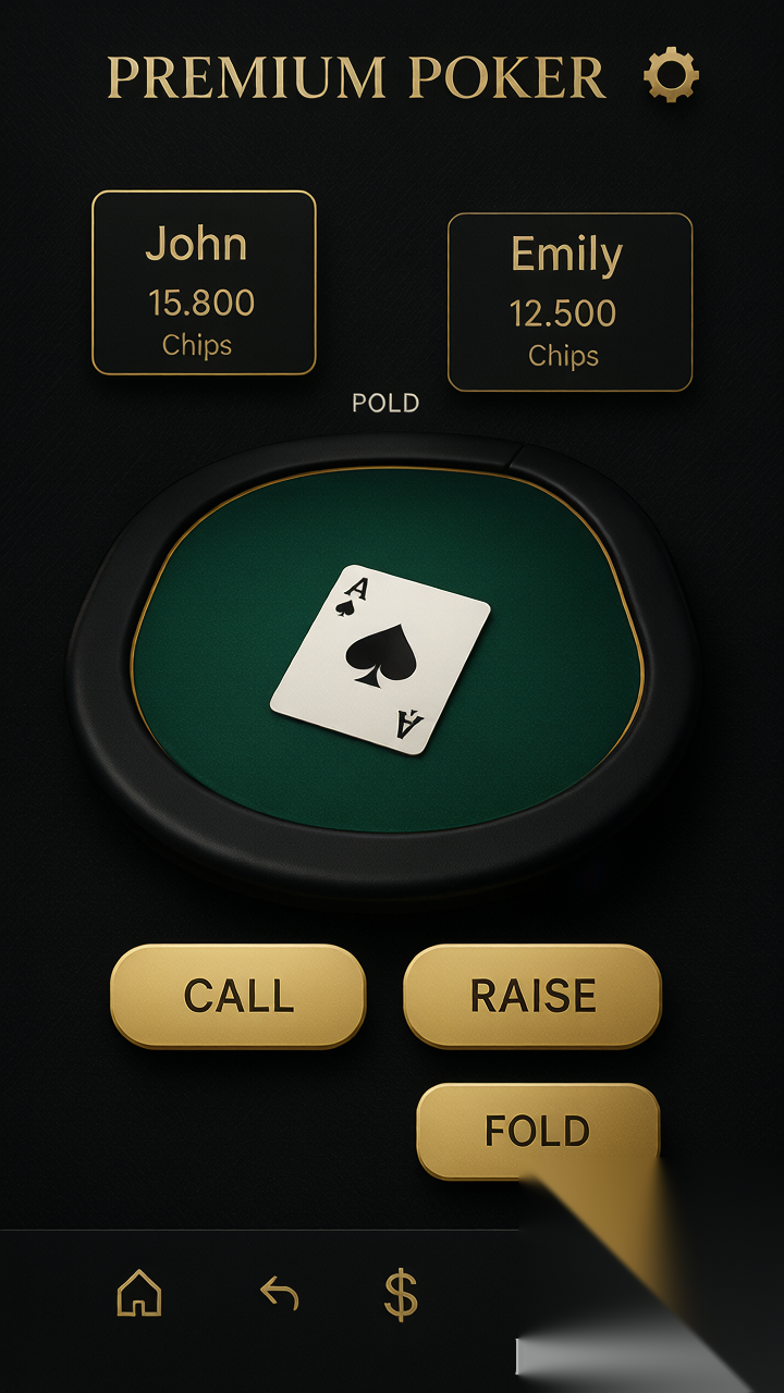 HHPoker 手机应用界面